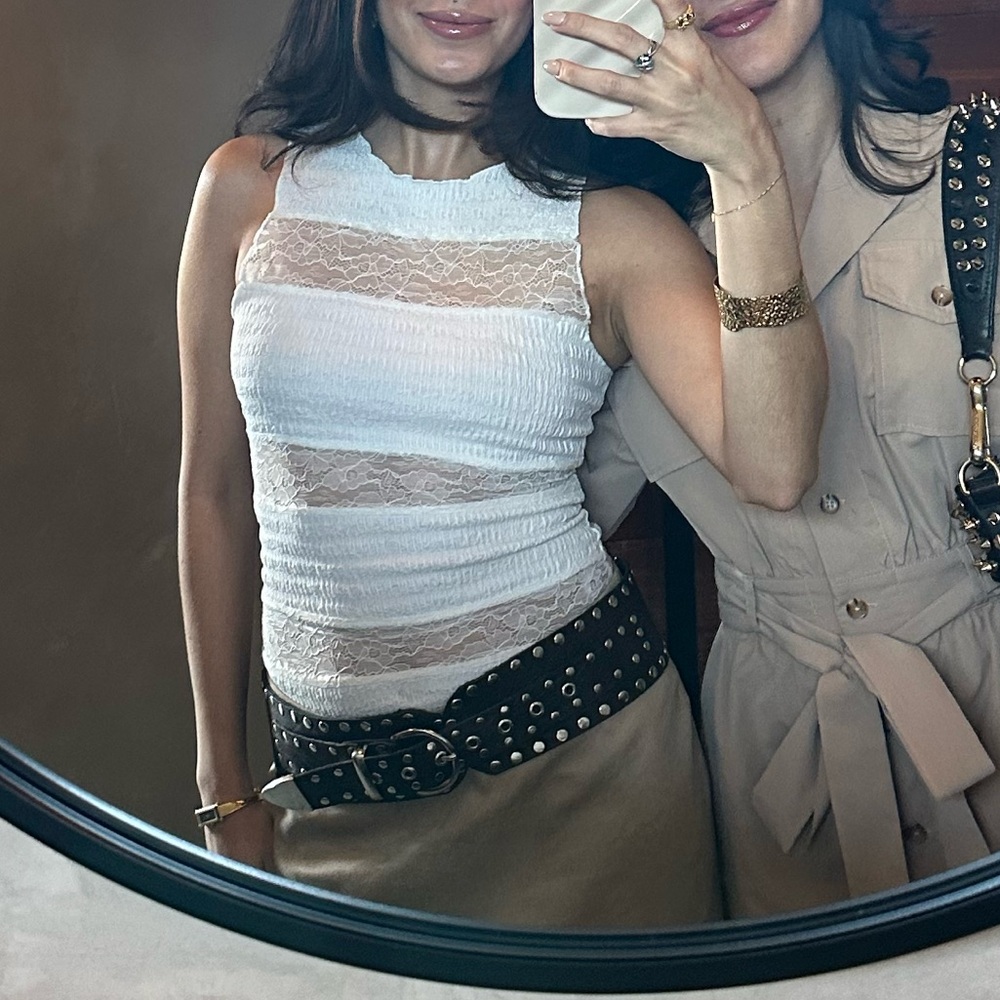White Lace Sleeveless top